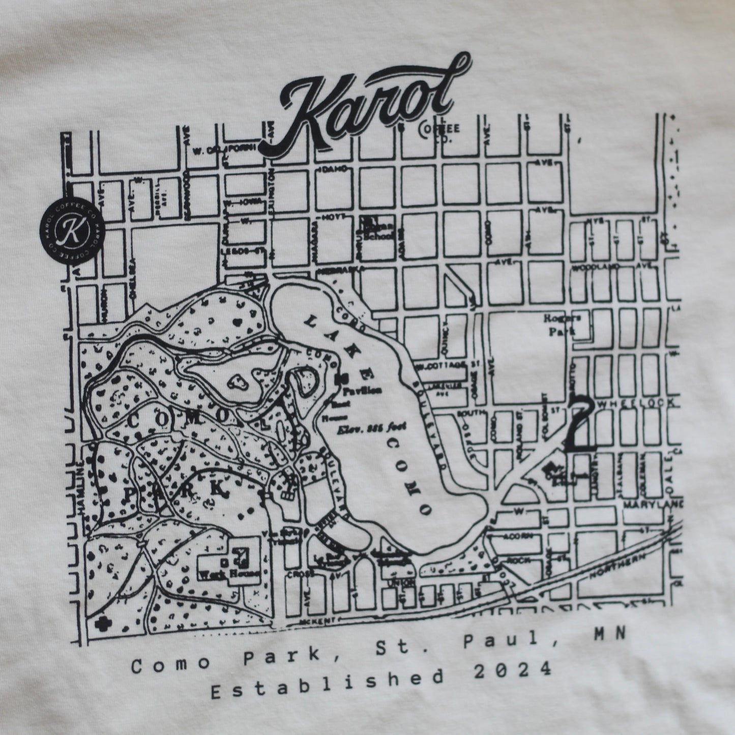 Como Park Map Comfort Colors T-shirt